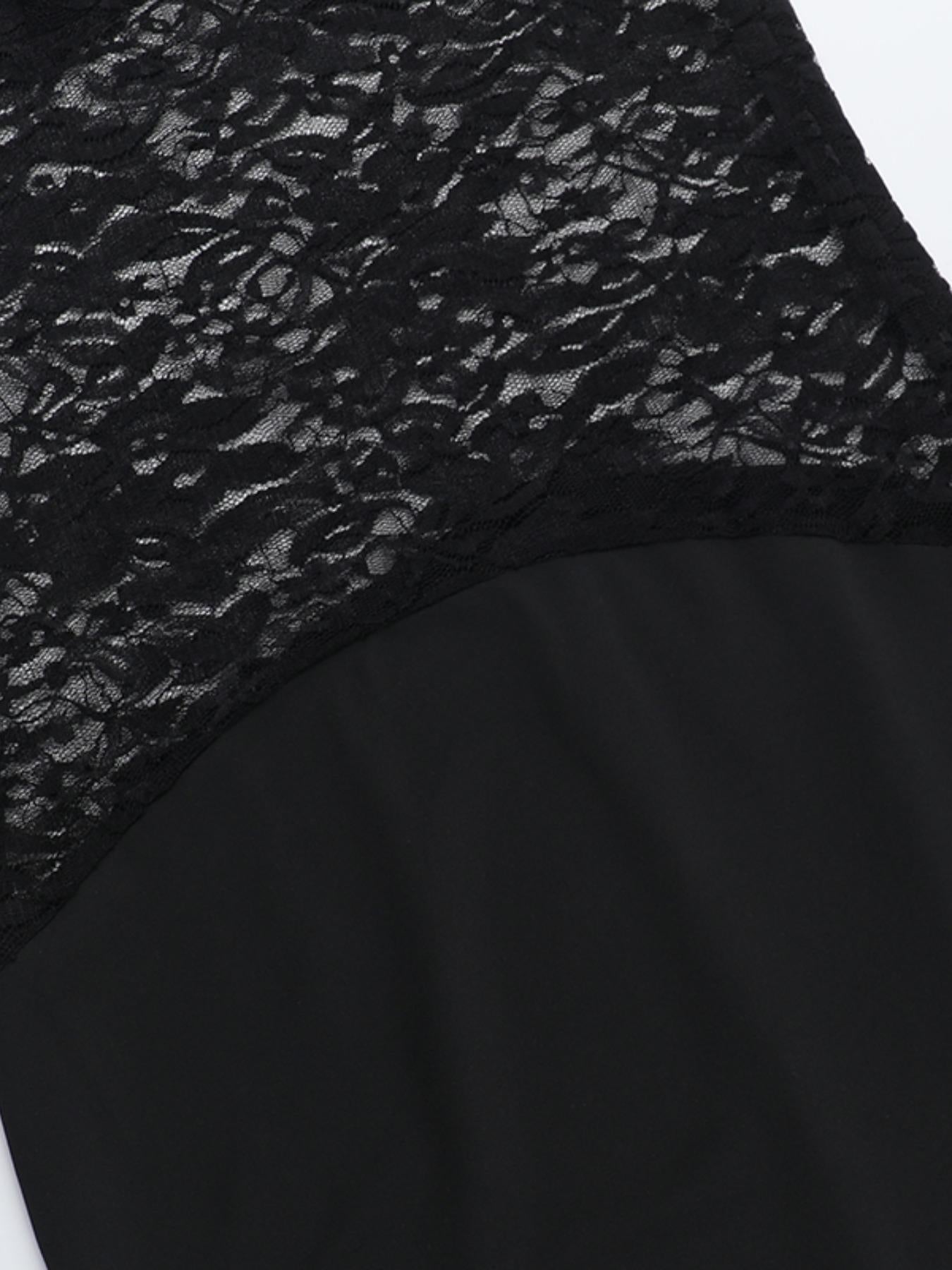 VVZ Women's solid color lace dress