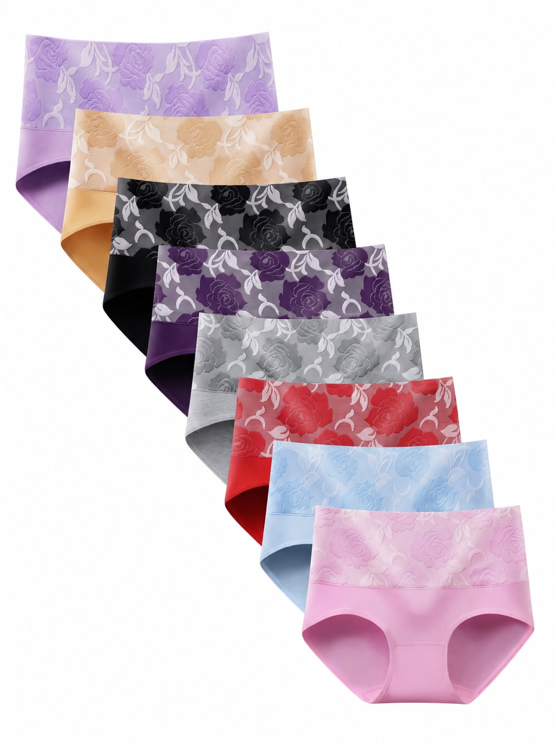 VVZ Women's High-Waisted Color-Block Printed Panties
