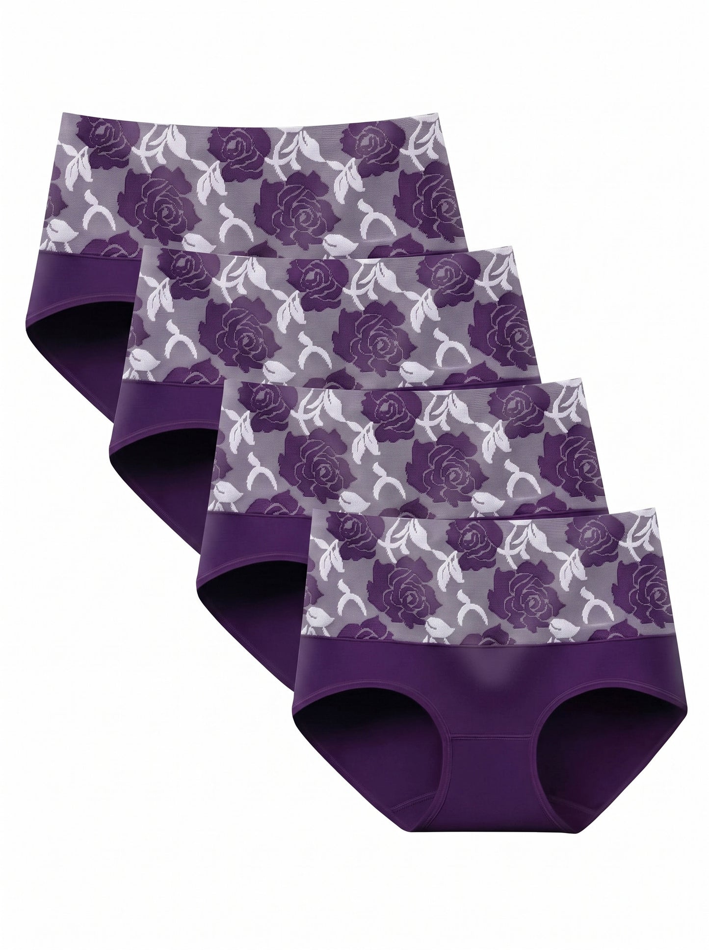 VVZ Women's High-Waisted Color-Block Printed Panties
