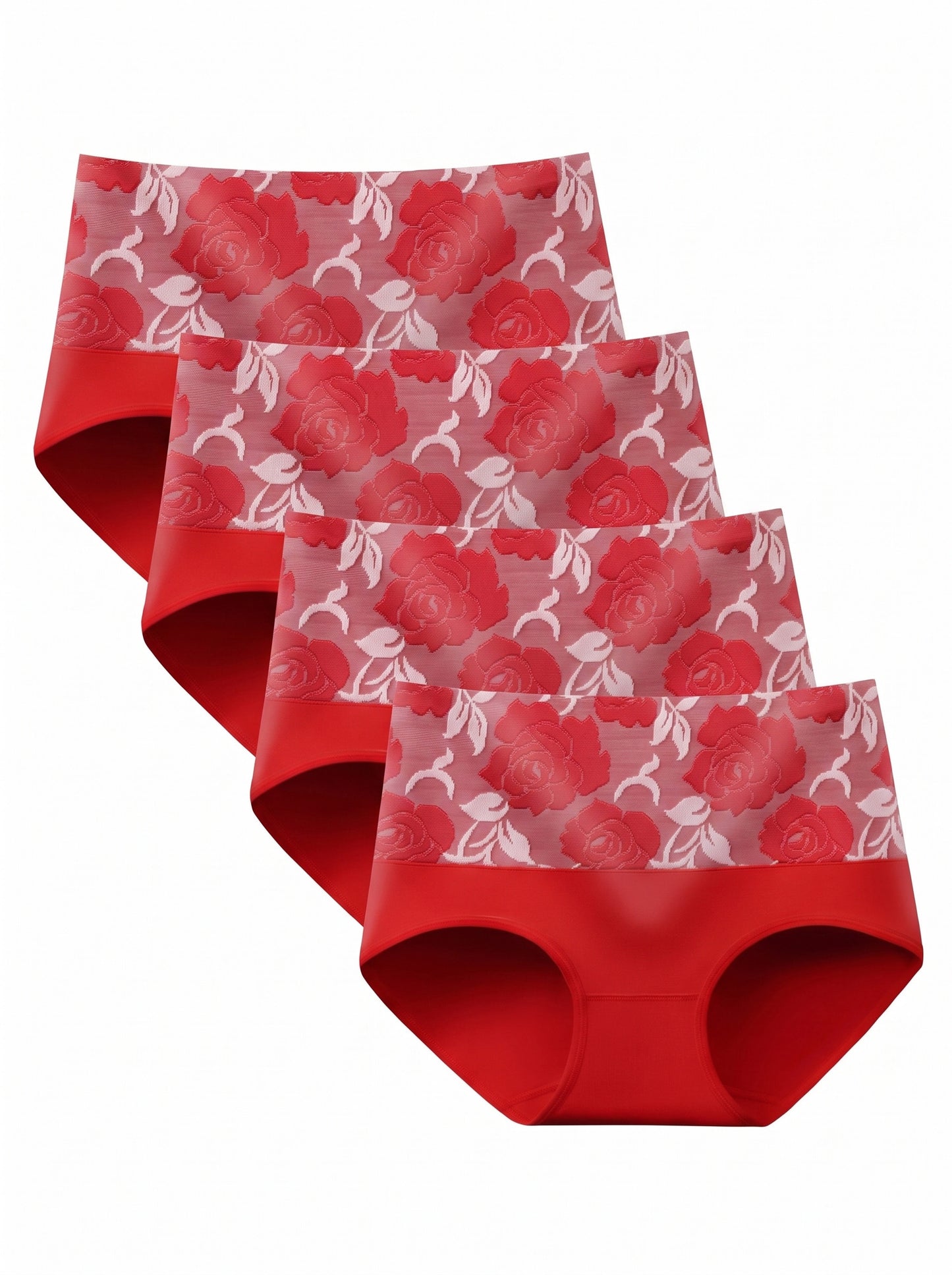 VVZ Women's High-Waisted Color-Block Printed Panties