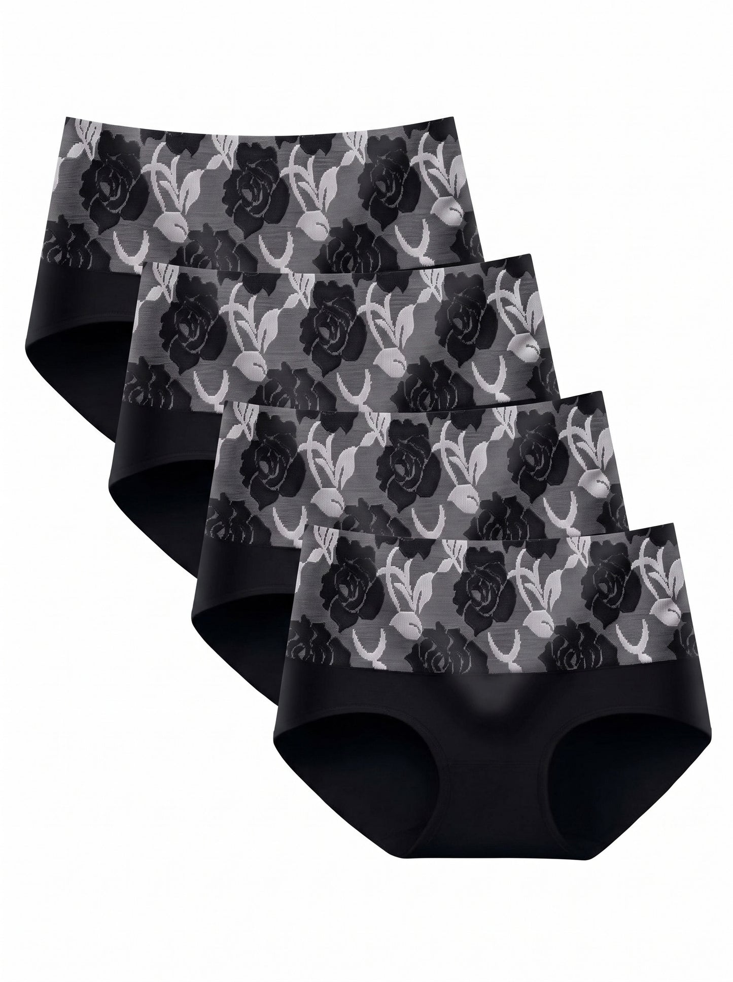 VVZ Women's High-Waisted Color-Block Printed Panties