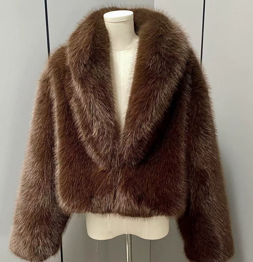VVZ Women's Faux Fur Short Coat