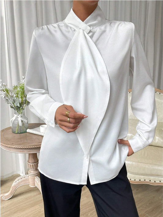 VVZ Women's Long-Sleeve High-Neck Shirt