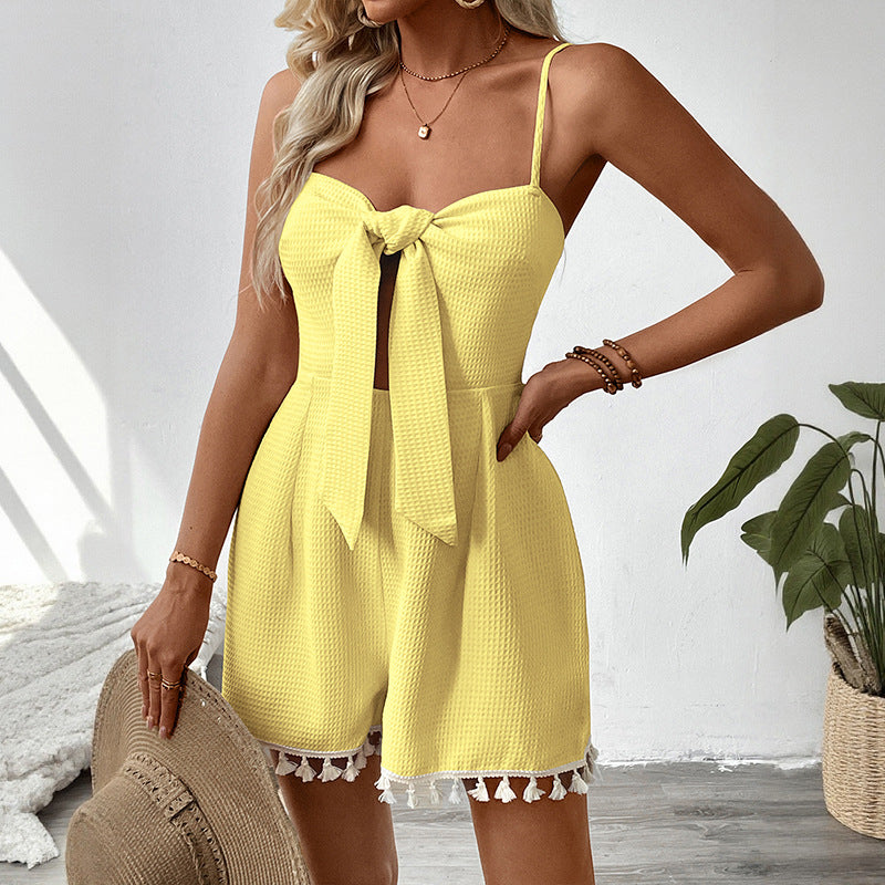 VVZ Women's Waffle-Knit Romper