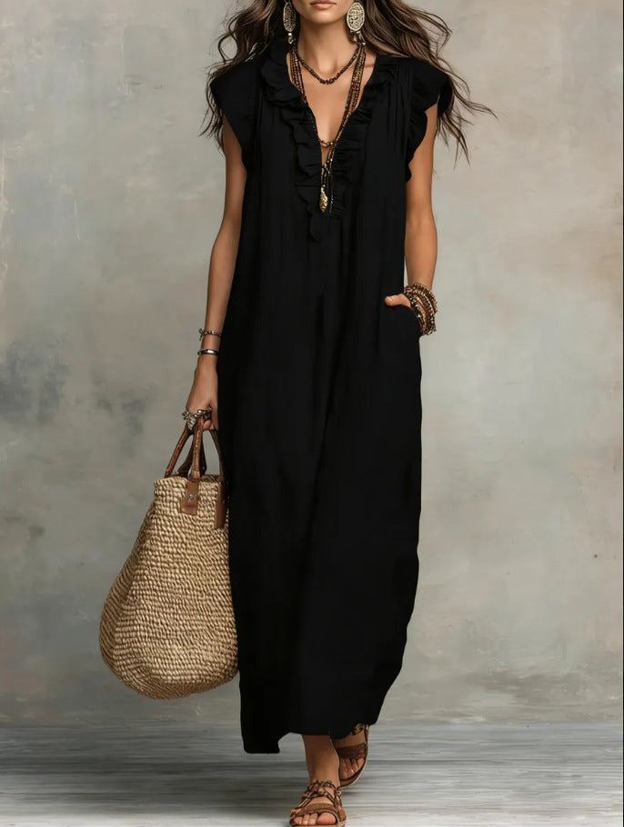 VVZ Summer Bohemian-Style Maxi Dress