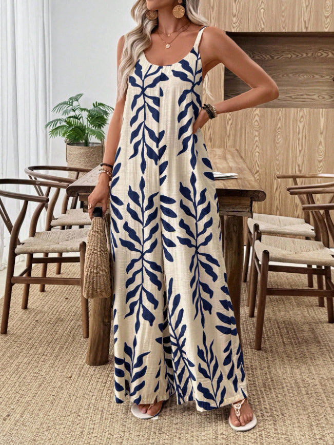 VVZ Sleeveless Wide-Leg Romper — Beach & Vacation Style