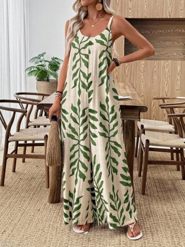 VVZ Sleeveless Wide-Leg Romper — Beach & Vacation Style