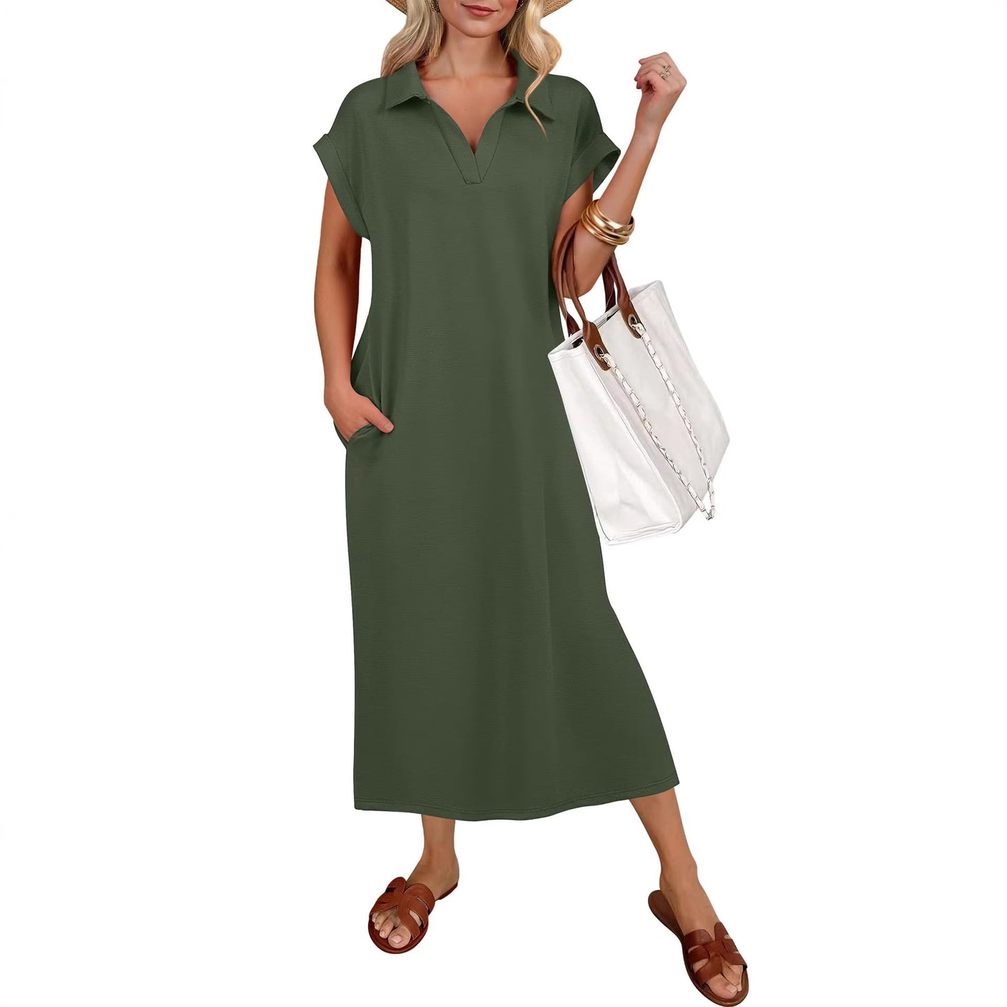 VVZ Women's Summer Casual Mid-Length Skirt