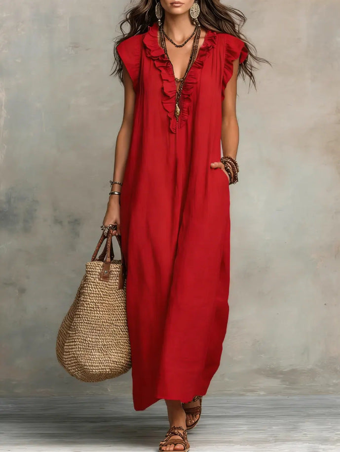 VVZ Summer Bohemian-Style Maxi Dress