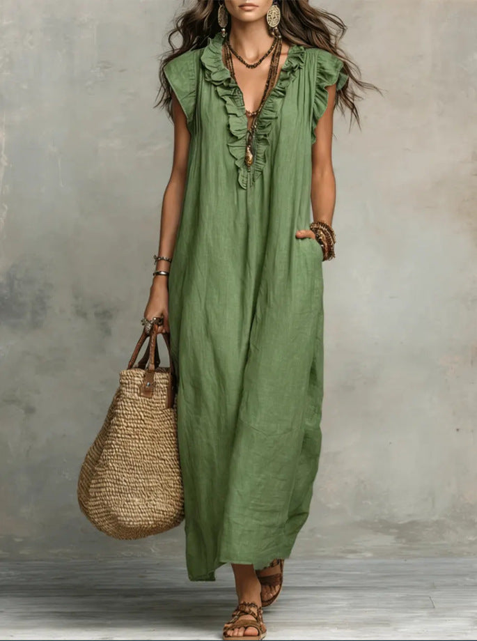 VVZ Summer Bohemian-Style Maxi Dress