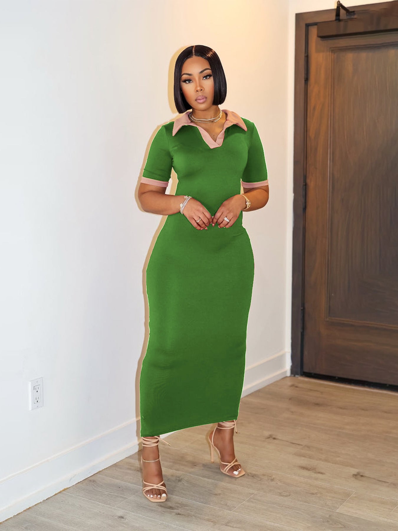VVZ Women's Color-block Polo Dress