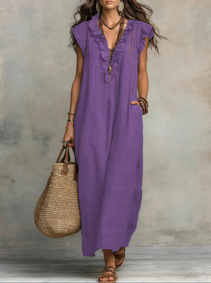 VVZ Summer Bohemian-Style Maxi Dress