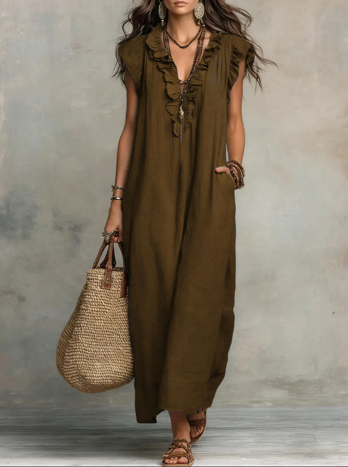 VVZ Summer Bohemian-Style Maxi Dress