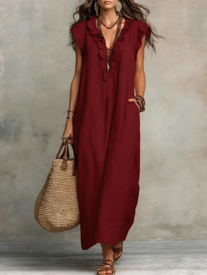 VVZ Summer Bohemian-Style Maxi Dress