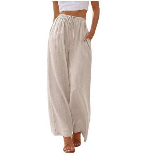 VVZ Women's Cotton-Linen Wide-Leg Summer Trousers