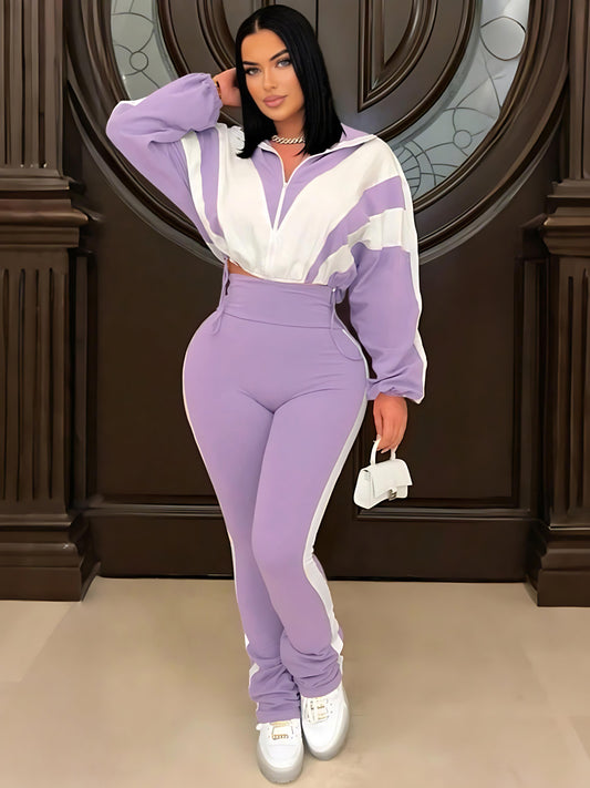 VVZ Color-blocked sports suit