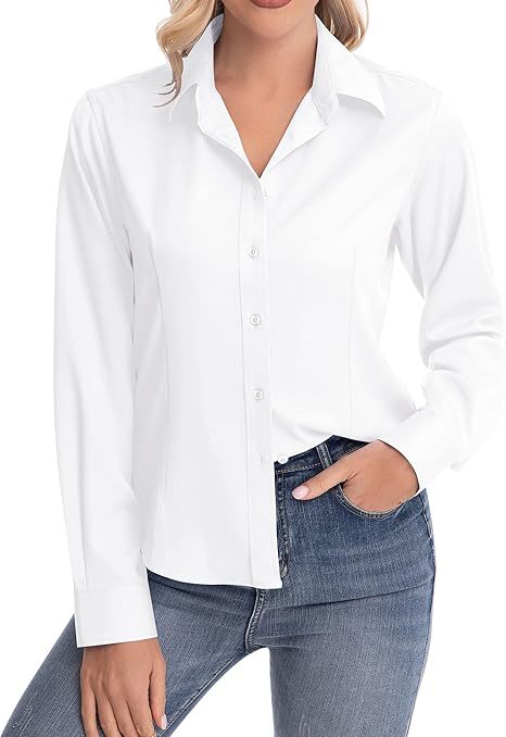 VVZ Women's collared wrinkle-free shirt