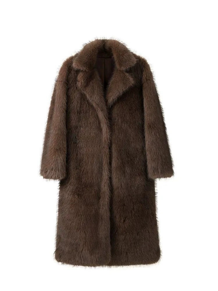 VVZ Leopard Print Faux Fur Coat
