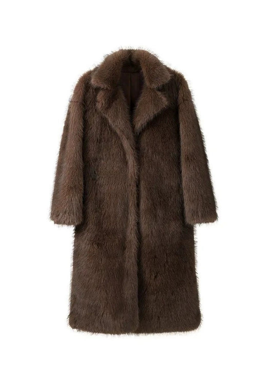 VVZ Leopard Print Faux Fur Coat