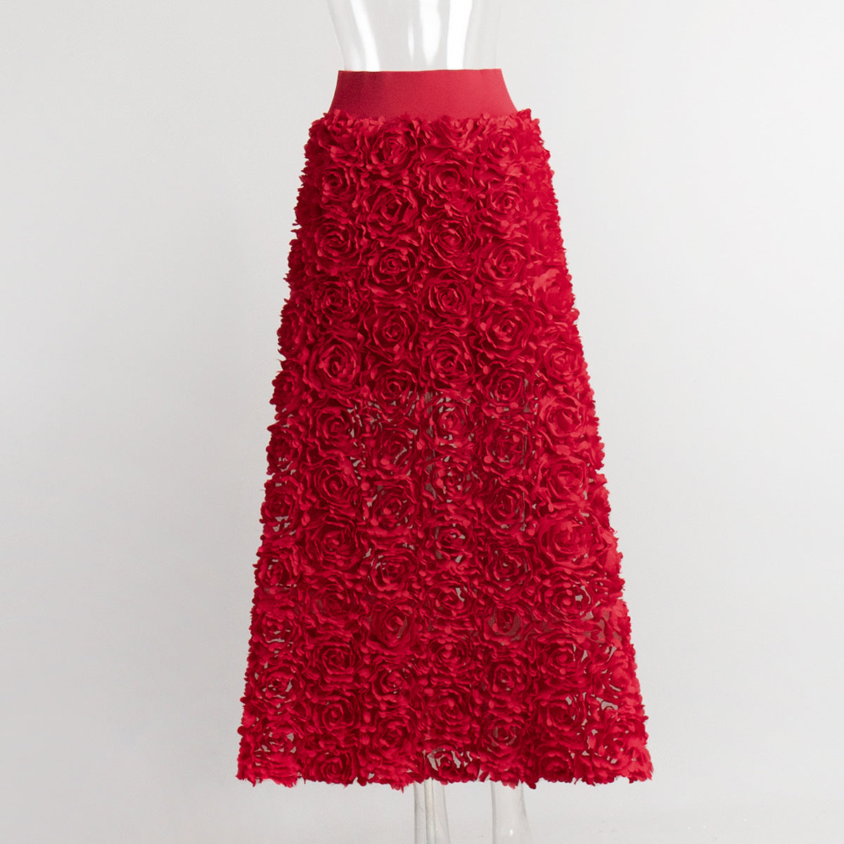 VVZ High-Waist Rosette Skirt