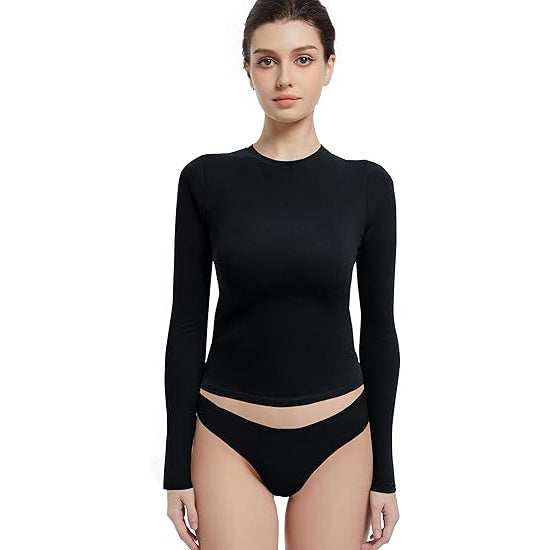 VVZ  Soft Single-Layer Basic Long Sleeve Shirts