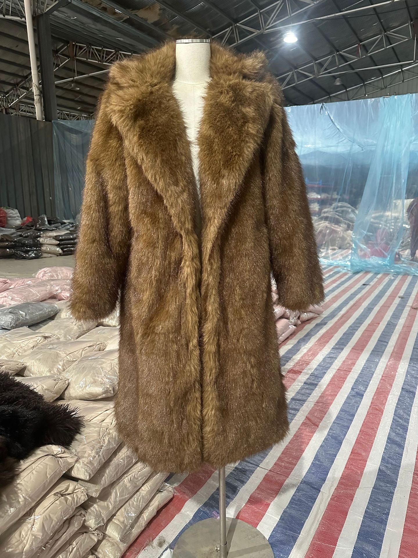 VVZ Leopard Print Faux Fur Coat