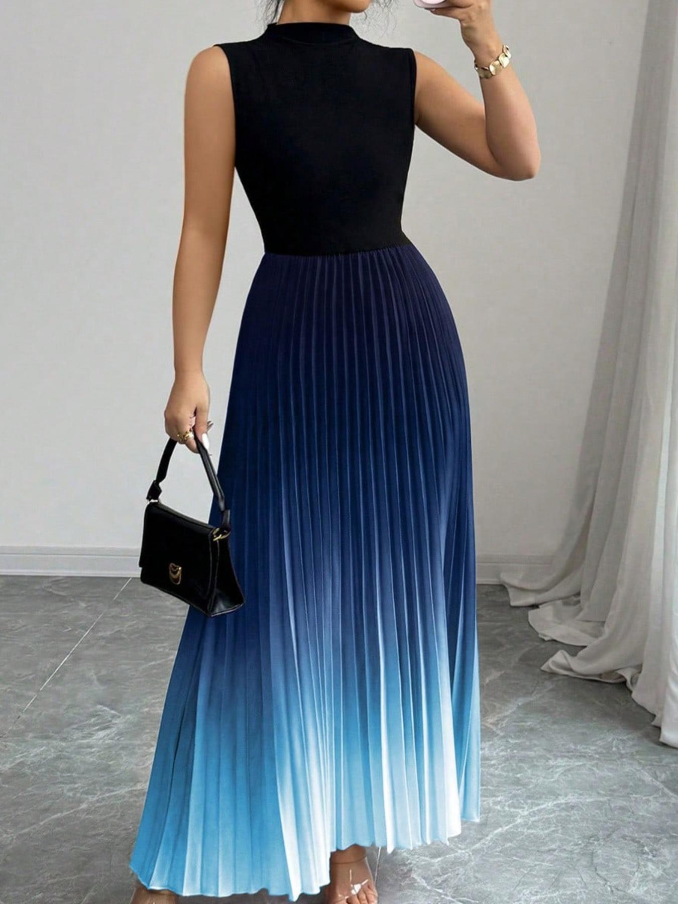 VVZ Women's Ombre Print Tank Dress
