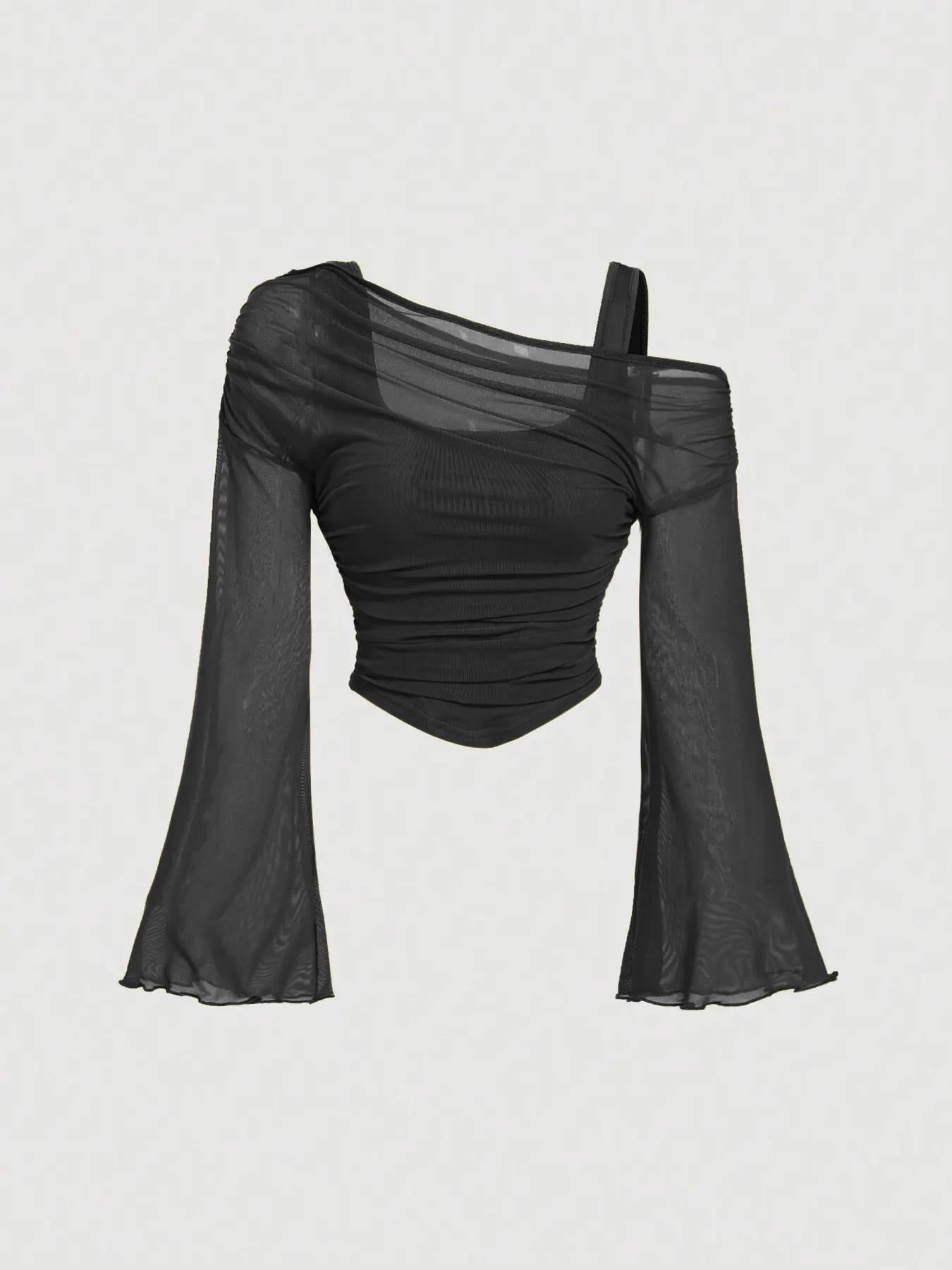 VVZ Women's Drop Shoulder Slim Fit Casual T-Shirt