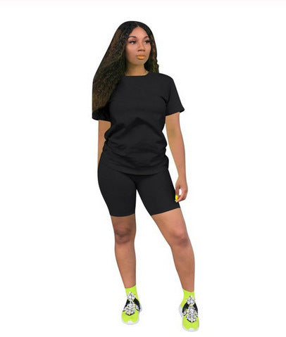 VVZ Short-Sleeve Crew-Neck T-Shirt and Shorts