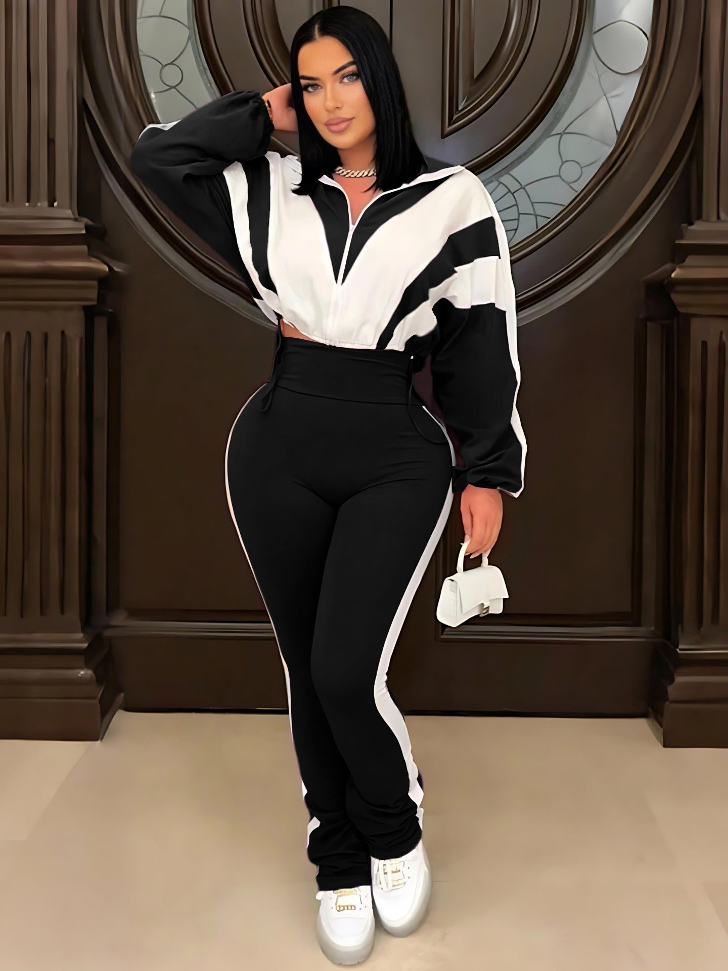 VVZ Color-blocked sports suit