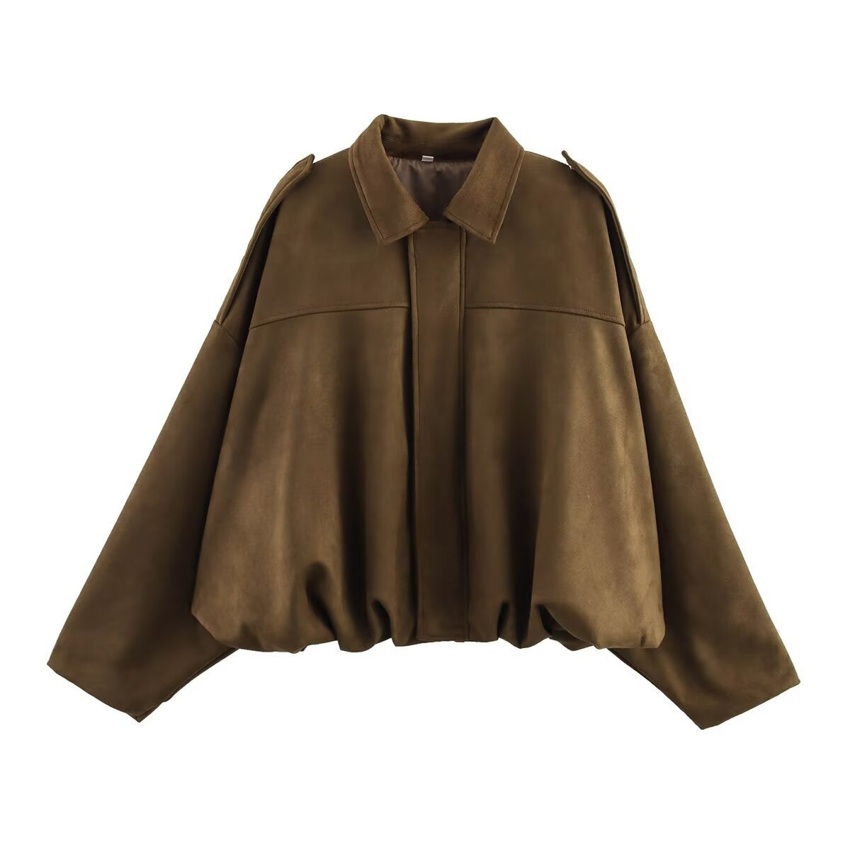 VVZ women's military-style suede jacket