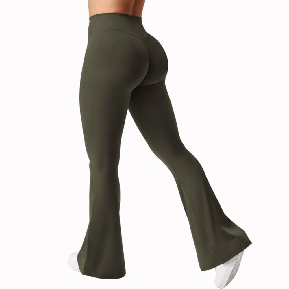 VVZ Womens Wide Leg Crossover High Waisted Yoga Pants