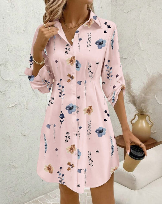 VVZ Women's Floral Shirt Dress