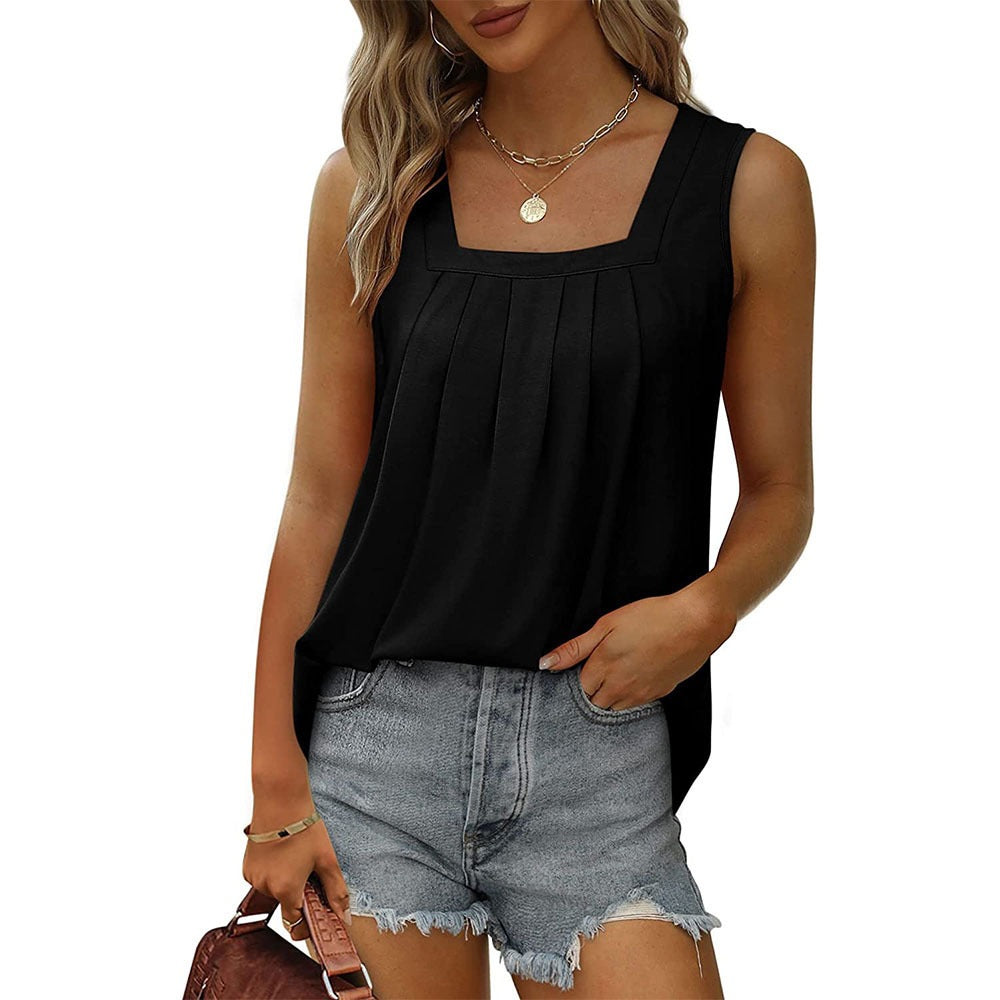 VVZ Women's cute camisole, loose and casual summer U-neck sleeveless