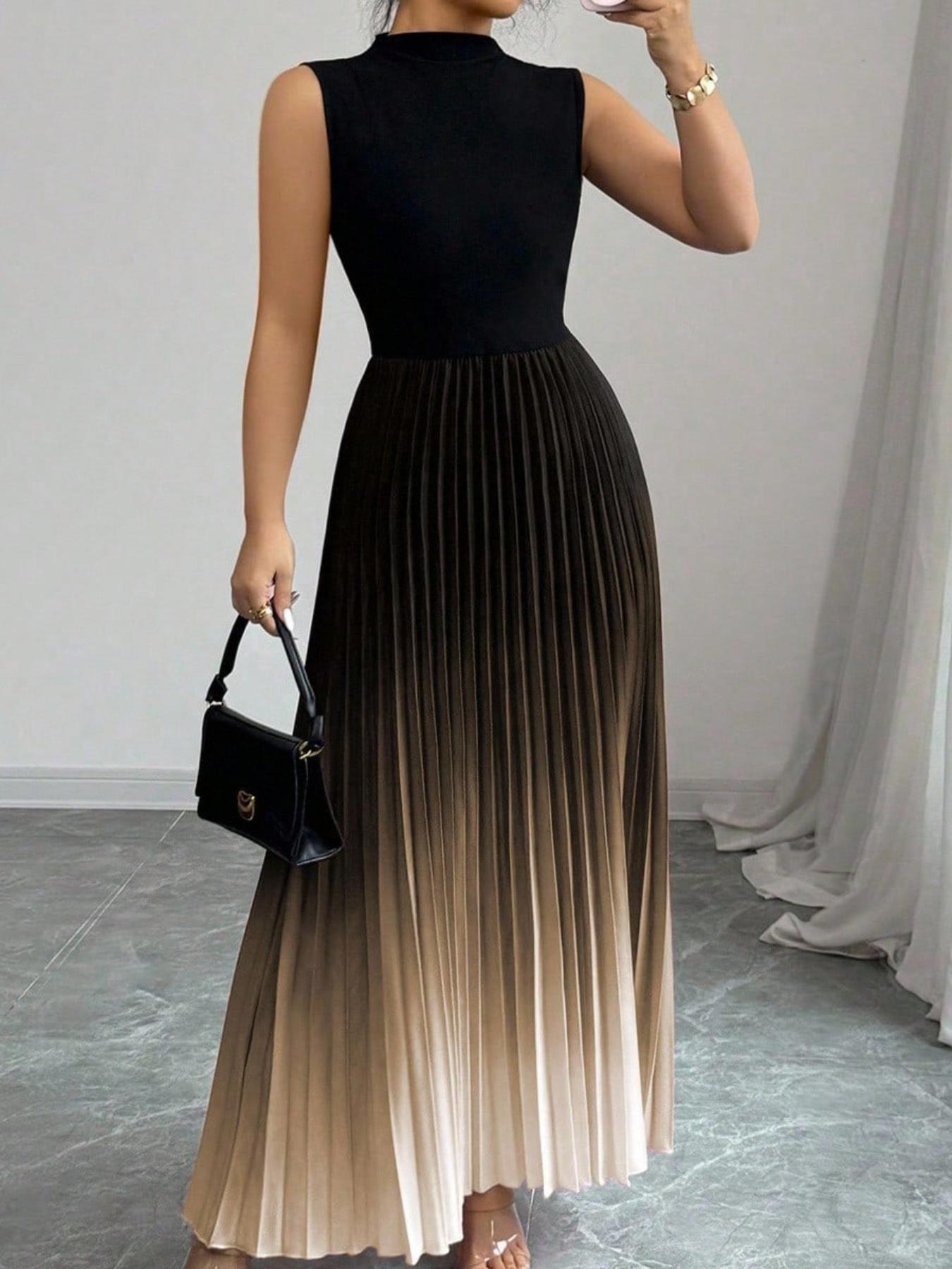 VVZ Women's Ombre Print Tank Dress