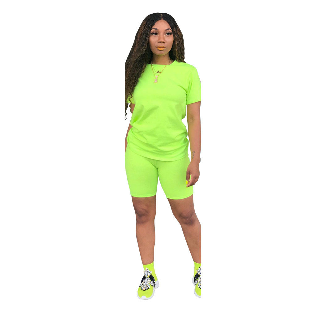 VVZ Short-Sleeve Crew-Neck T-Shirt and Shorts