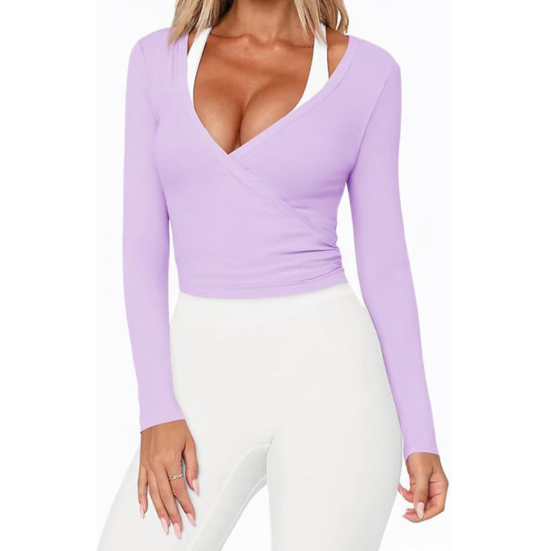 VVZ Women's Fashion Aesthetic Solid-Color Lace-Up Top
