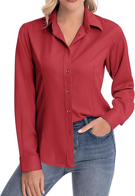VVZ Women's collared wrinkle-free shirt