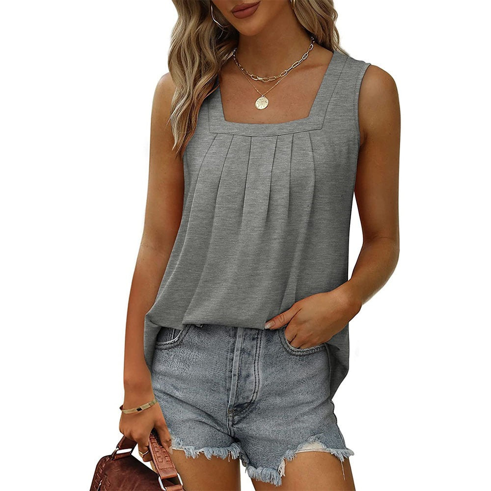 VVZ Women's cute camisole, loose and casual summer U-neck sleeveless
