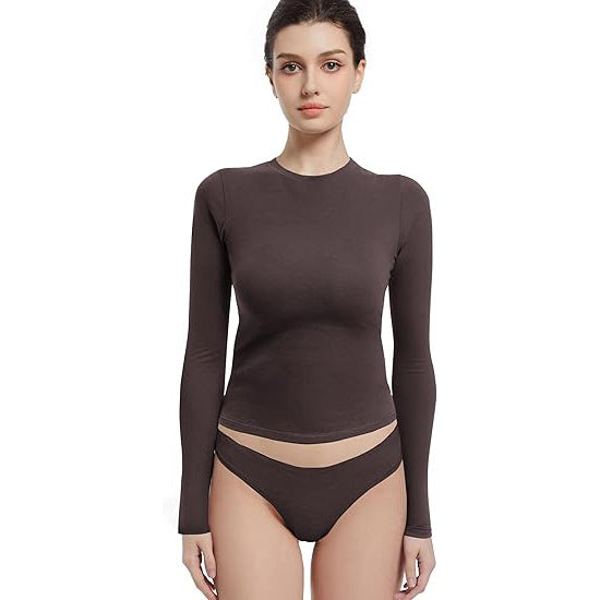 VVZ  Soft Single-Layer Basic Long Sleeve Shirts