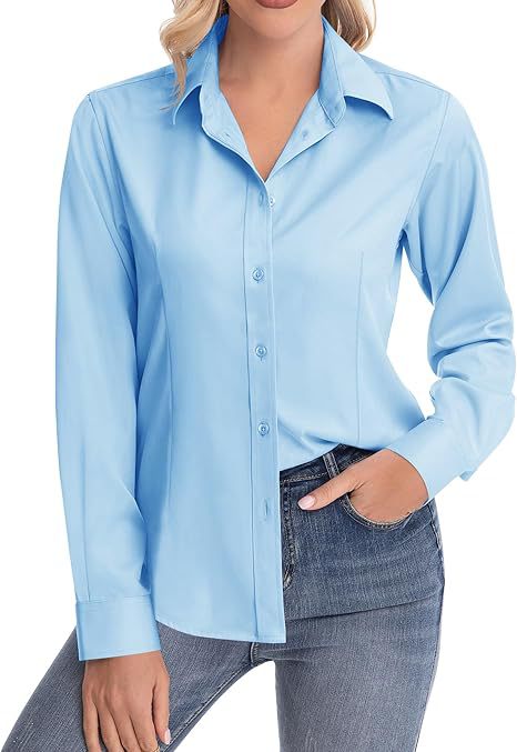 VVZ Women's collared wrinkle-free shirt