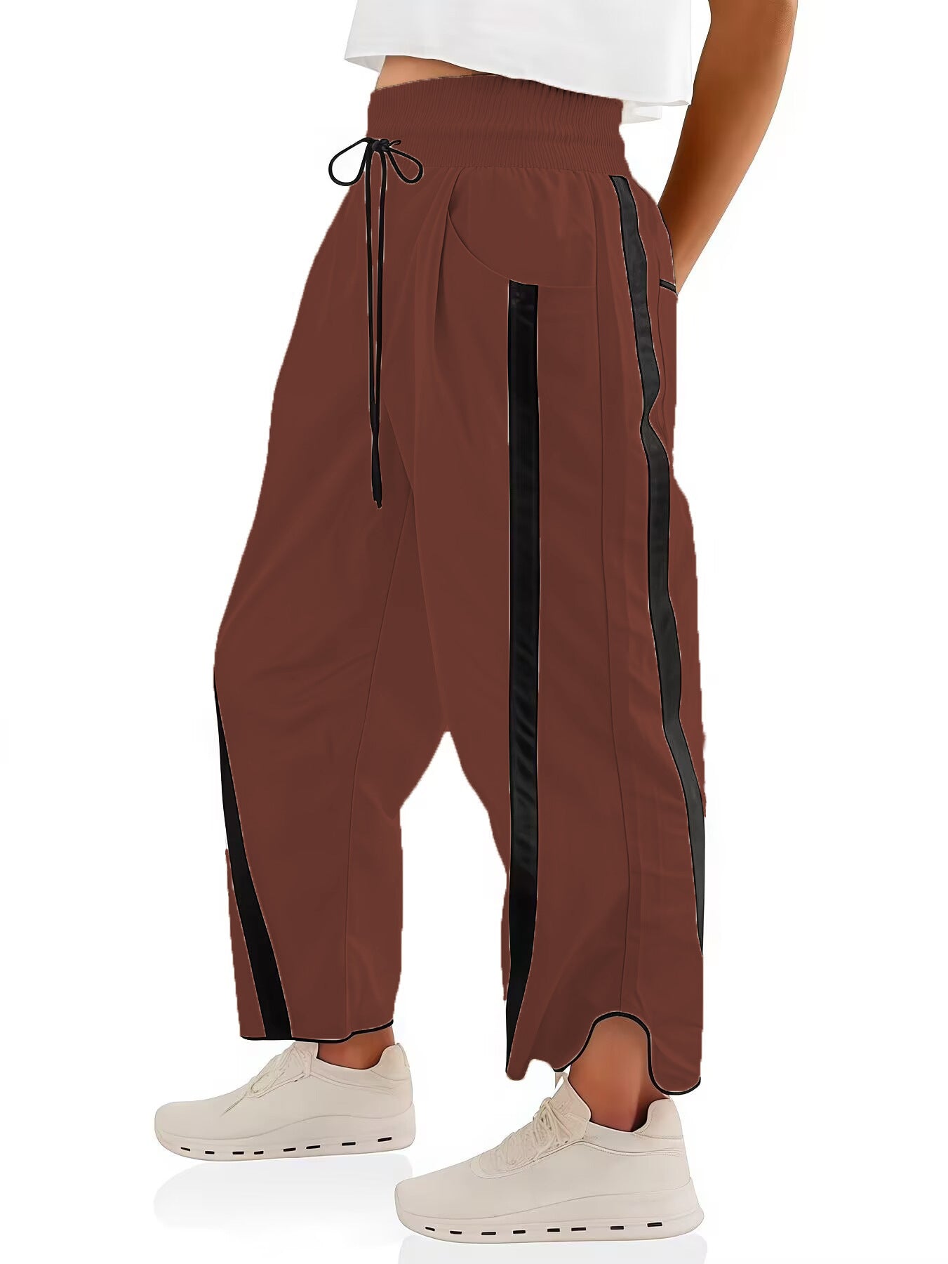 VVZ Women's Loose Barrel-Leg Trousers