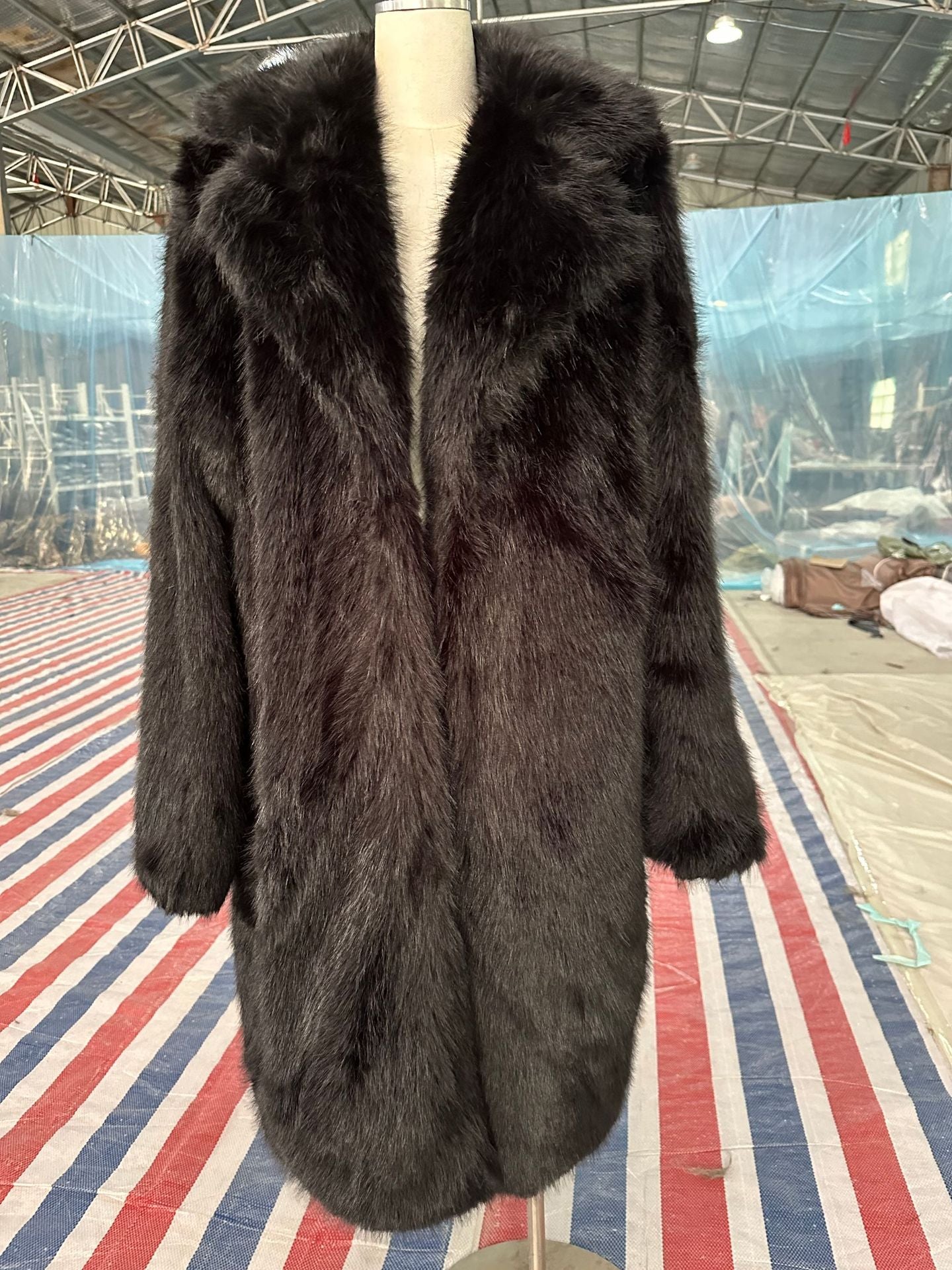 VVZ Leopard Print Faux Fur Coat