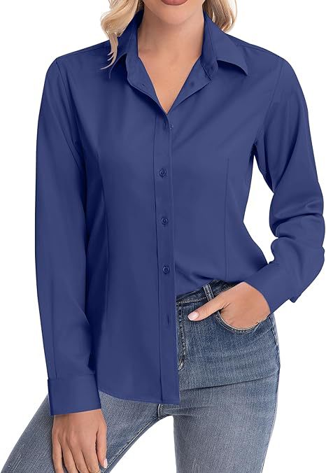 VVZ Women's collared wrinkle-free shirt