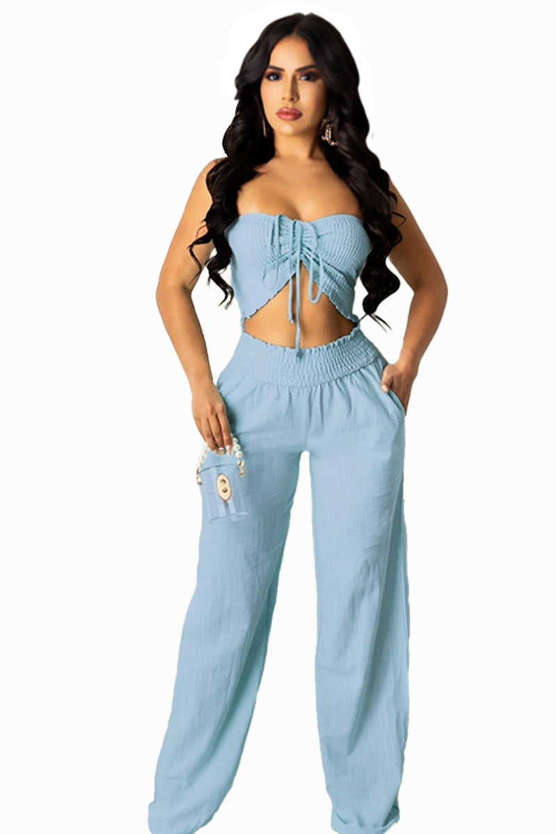 VVZ Summer Lightweight Casual Fitted Two-Piece,