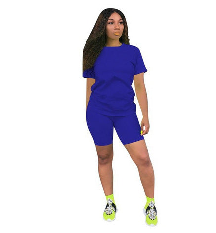 VVZ Short-Sleeve Crew-Neck T-Shirt and Shorts