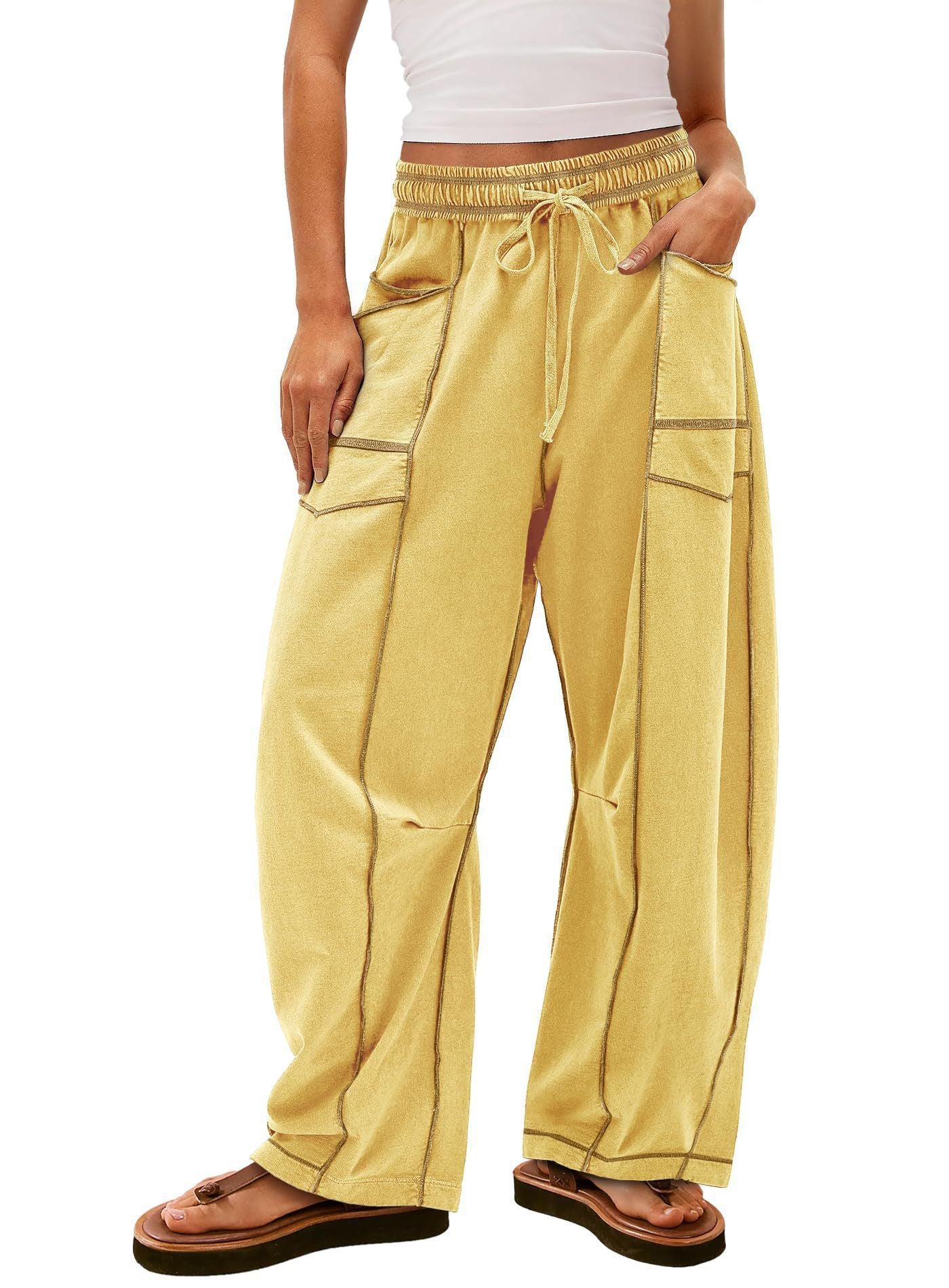 VVZ Women's High Waisted Barrel Sweatpants