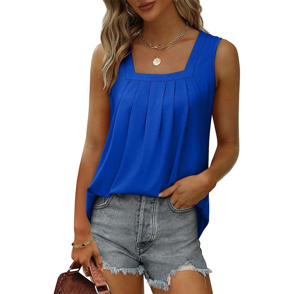 VVZ Women's cute camisole, loose and casual summer U-neck sleeveless