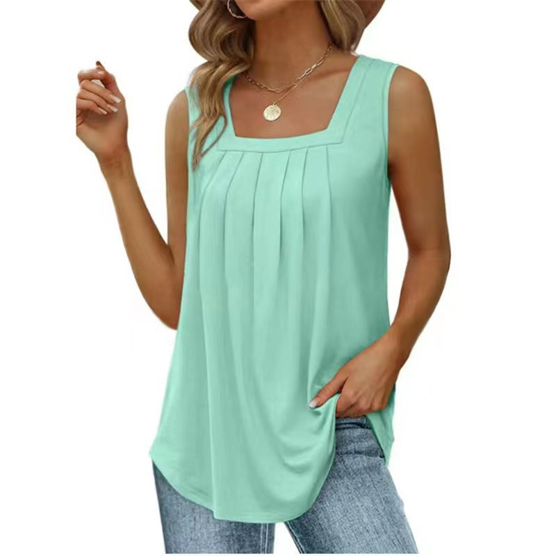 VVZ Women's cute camisole, loose and casual summer U-neck sleeveless