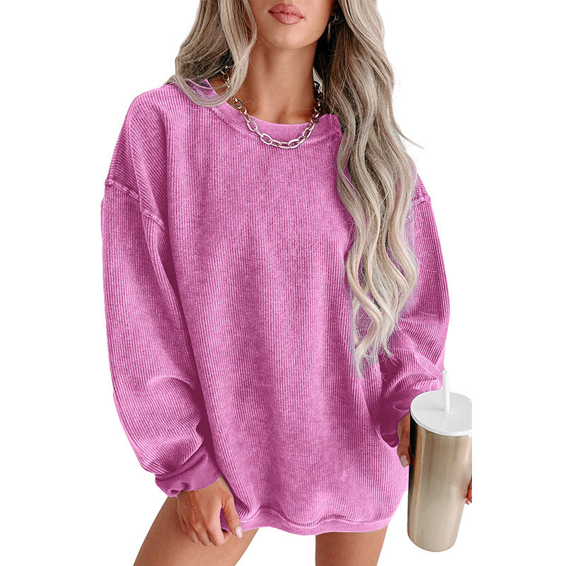 VVZ Long Sleeve Crew Neck Casual Soft Pullover Tops Shirts